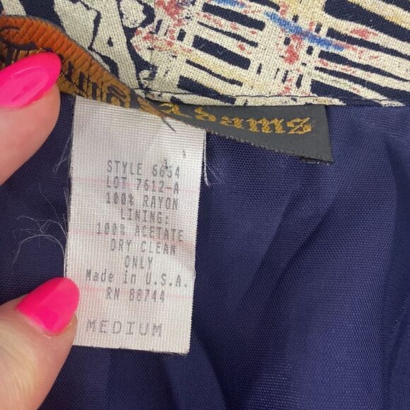 Emily Adams vintage artsy single button closure blazer, size M. - Picture 7 of 9